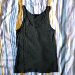 Banana Republic Essential Ribbed Tank Top - Olive Green